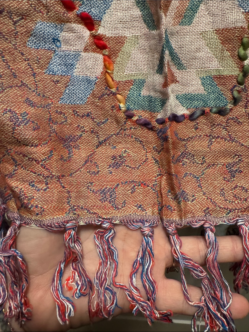 🆕 Raj for Soft Surroundings Multicolor Embroidered Fringe Duster Vest. OS. NWT🔥 - Picture 5 of 5